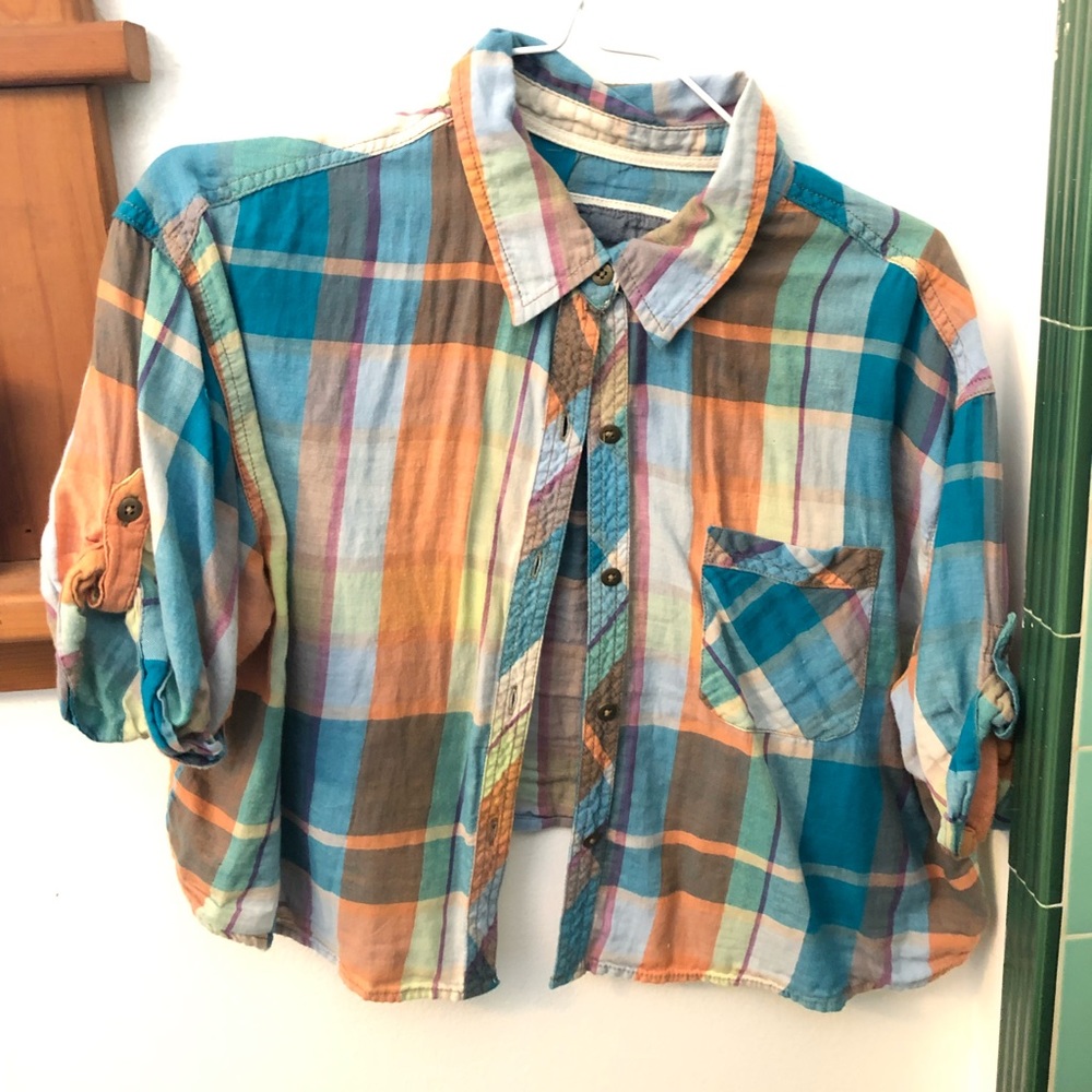 Button up crop top